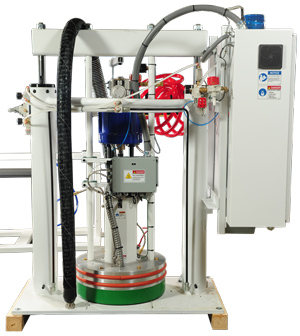 dual heat pumps for sealant and desiccant applicator
